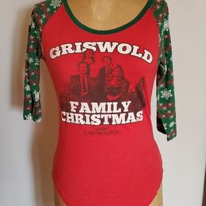 Griswold Family Christmas Baseball Holiday Shirt S